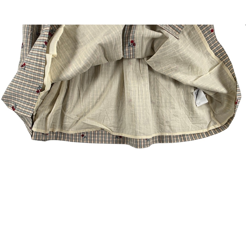 NWT Bonpoint Girls Cherry Embroidered Gingham Dress Long Sleeve 12A - Picture 7 of 9